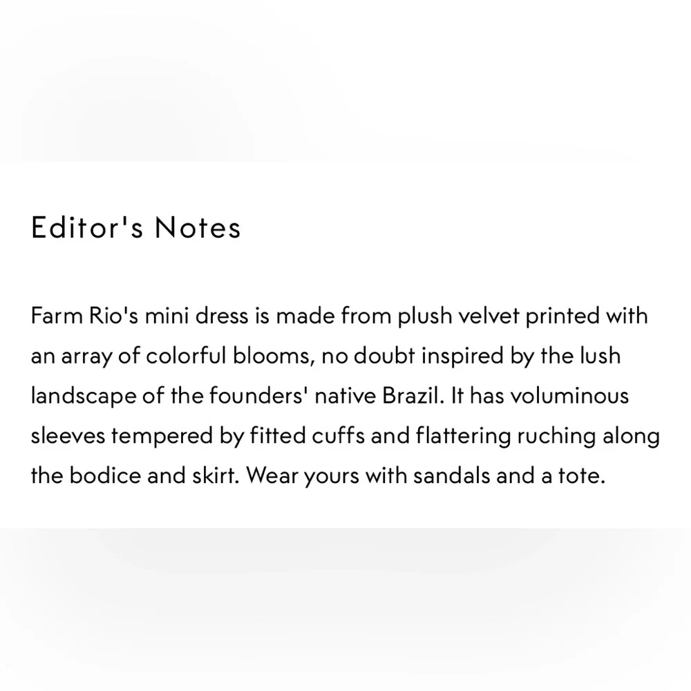 Farm Rio mini dress made from plush velvet printed with array of colorful blooms - Picture 8 of 12